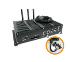 Sintrones VBOX-3200-V4 hybridní DVR Mobile Surveillance 4 kamerový palubní počítač s certifikací EN50155