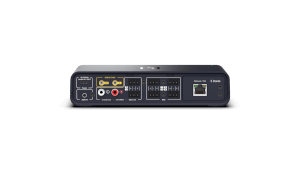 4 kanálový Catchbox Plus Hub přijímač zadní strana s Dante